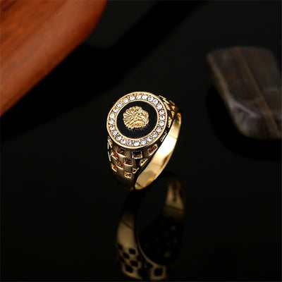 SILVER GOLD TOP, DESIGNER MENS RING